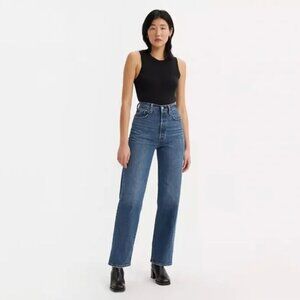 Levi's Ribcage Straight Ankle Blue Jeans Premium High Rise 26 x 27